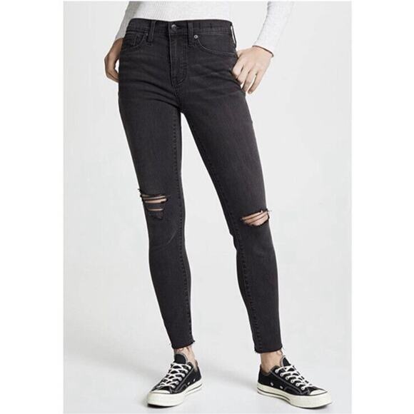 Madewell Denim - Madewell 9” high rise skinny jeans black women's 26 tall